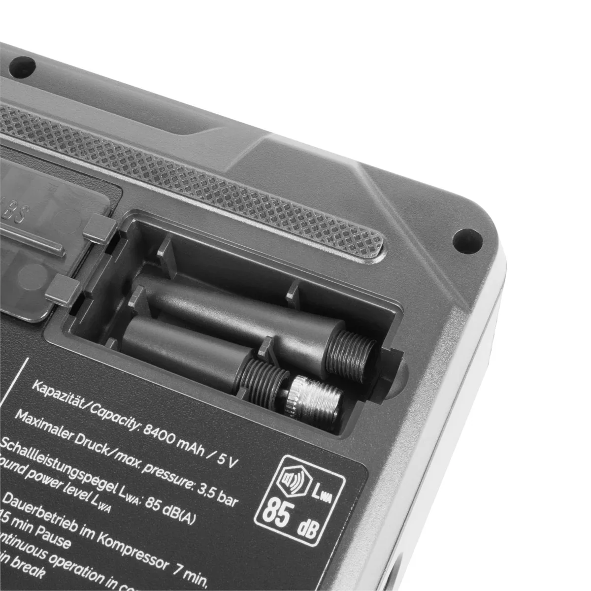 STAHLWERK PB-1400 ST | Powerbank Starthilfe 400 A, 14.000 mAh | Für Benzin- und Dieselmotoren | Mobiler Kompressor mit 3,5 bar Arbeitsdruck und LED-Leuchte | USB-Ladegerät und Starthilfe in einem - Image 11