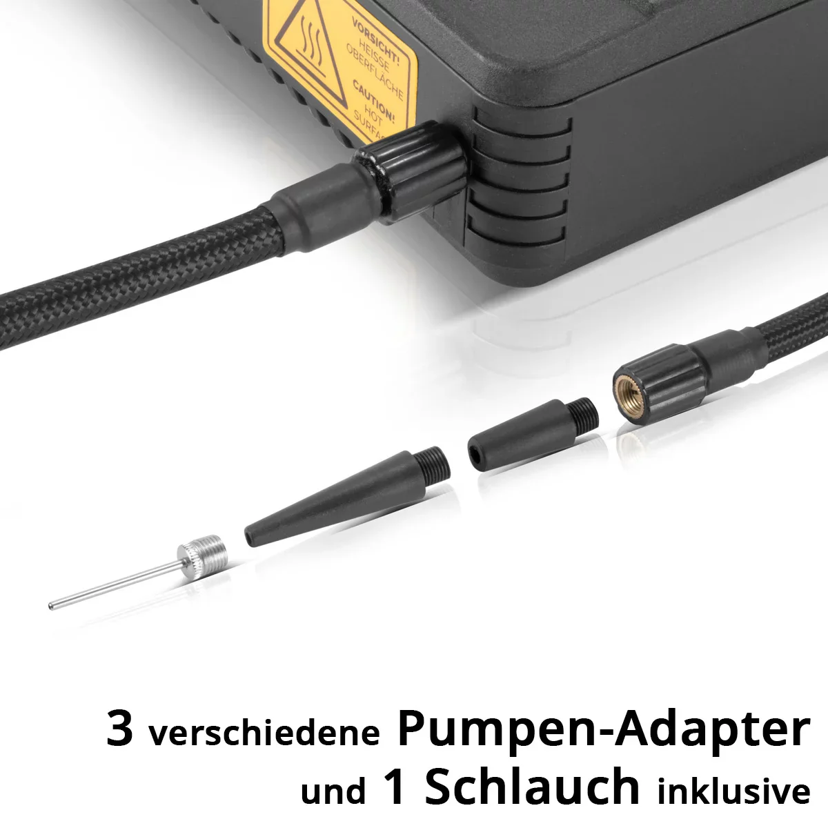 STAHLWERK PB-1400 ST | Powerbank Starthilfe 400 A, 14.000 mAh | Für Benzin- und Dieselmotoren | Mobiler Kompressor mit 3,5 bar Arbeitsdruck und LED-Leuchte | USB-Ladegerät und Starthilfe in einem - Image 4