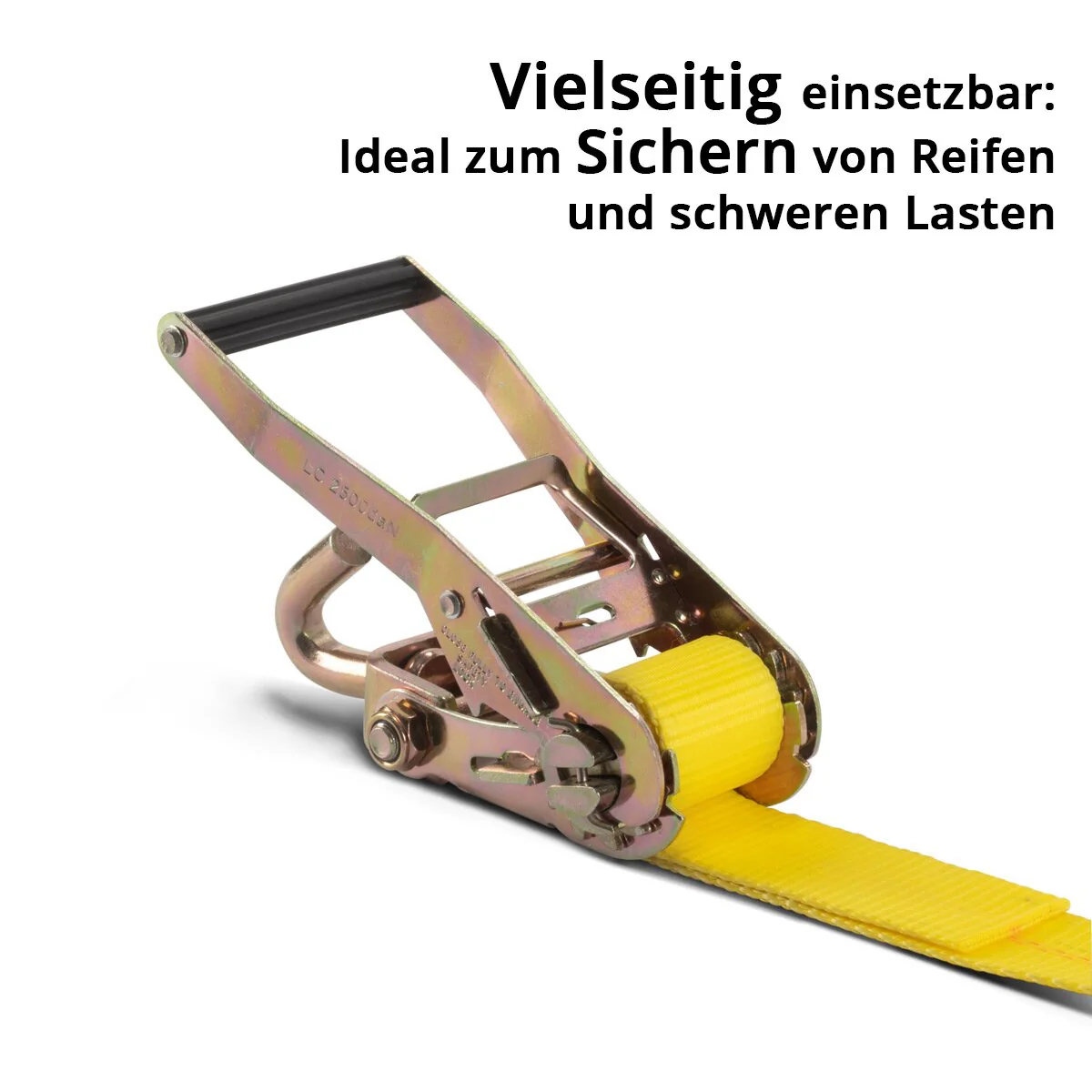 STAHLWERK Radsicherung TRS-50 ST 2er Set 3 m x 50 mm 2.250 kg Reifen-Ratschengurt | Spanngurt | Zurrgurt | Transportgurt | Reifengurt | Kfz Radspanngurt mit Ratschen-Funktion für den Autotransport - Image 5