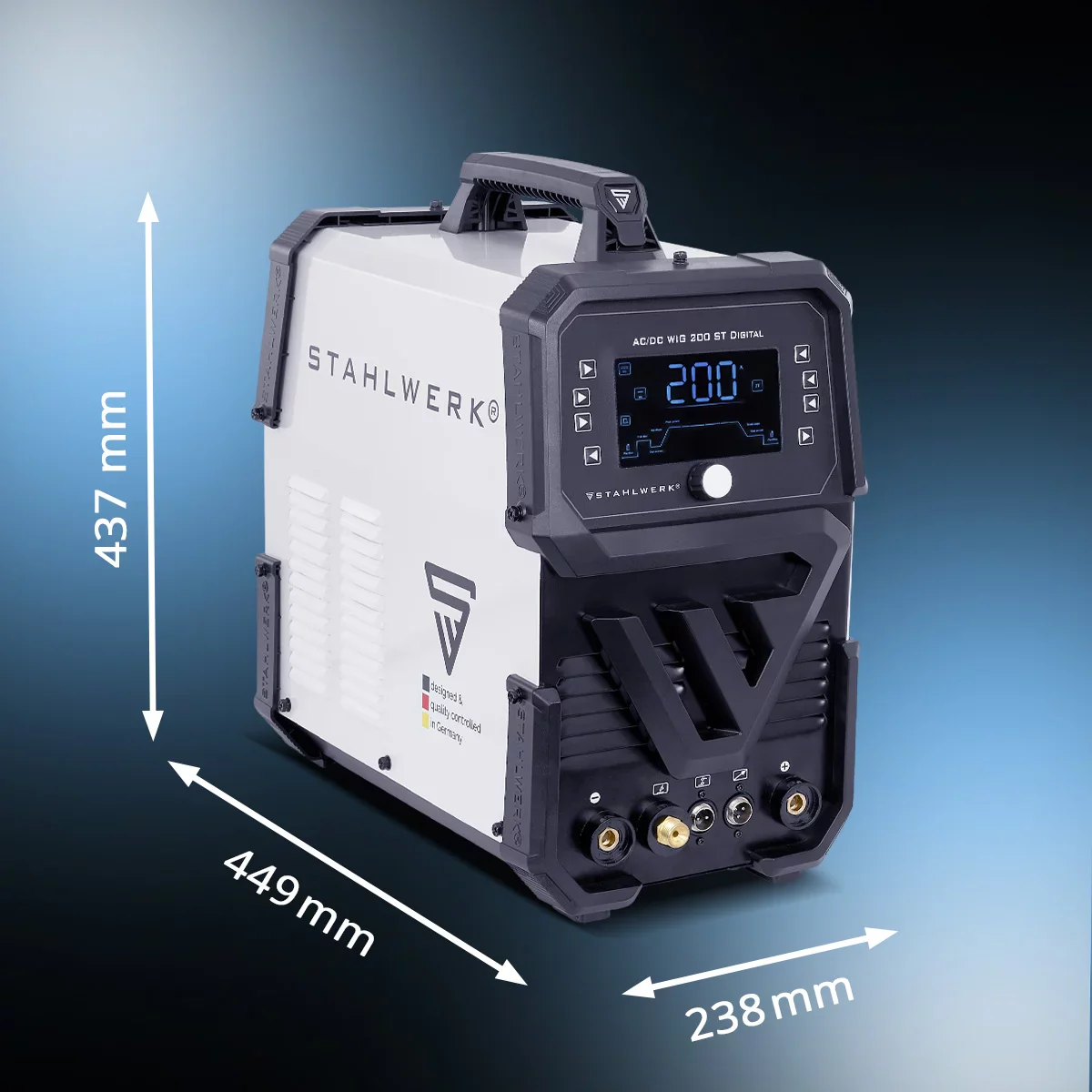 STAHLWERK Schweißgerät AC/DC WIG 200 ST Digital 2026 Vollausstattung | Kombi-Schweißgerät | Kombi-Schweißanlage | Alu-geeigneter WIG MMA Inverter mit 200 A und integrierter Clean-Funktion - Image 10