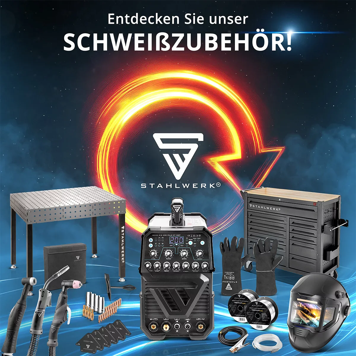 STAHLWERK Schweißgerät ARC 200 MD Digital - DC MMA | E-Hand | Lift-TIG Inverter mit 200 Ampere, Digital-Display, IGBT Technologie und Single-Board - Image 14
