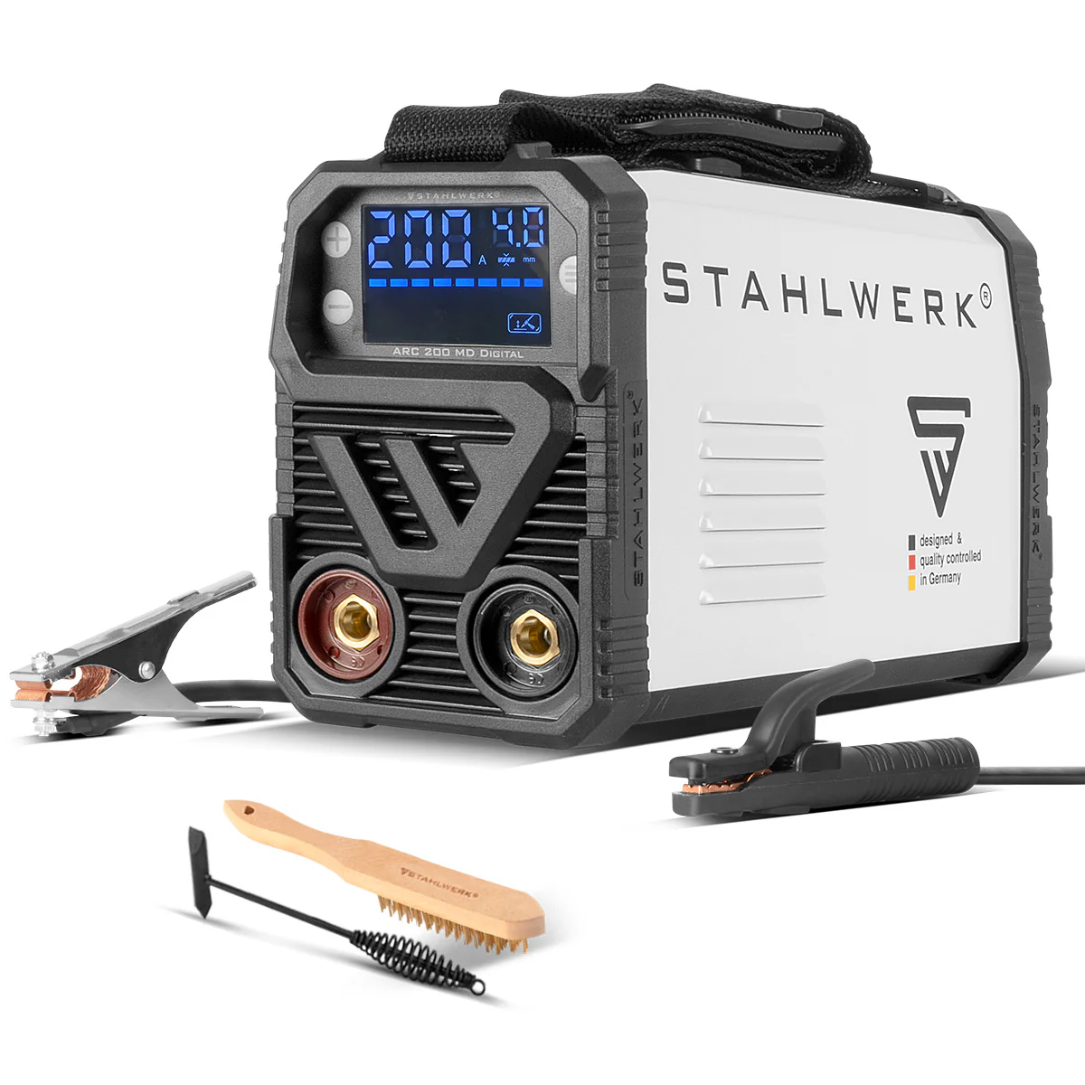 STAHLWERK Schweißgerät ARC 200 MD Digital - DC MMA | E-Hand | Lift-TIG Inverter mit 200 Ampere, Digital-Display, IGBT Technologie und Single-Board - Image 3